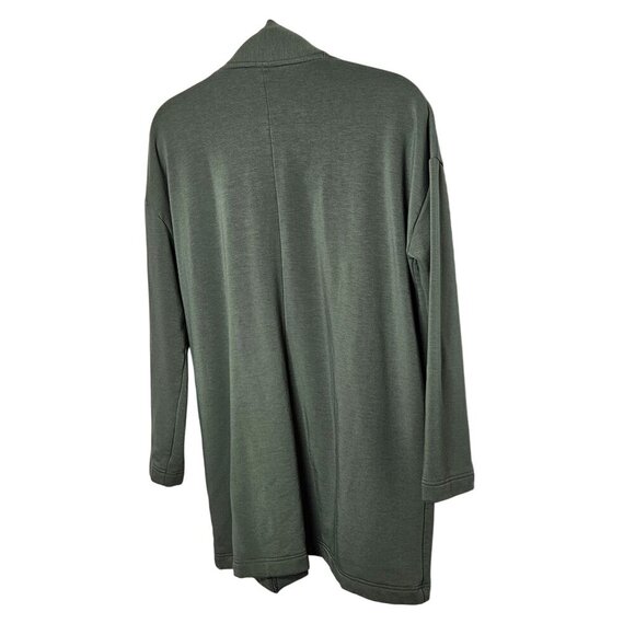 Free Fly Womens Open Front Cardigan Pockets Lightweight Bamboo Blend L Green - Picture 2 of 8